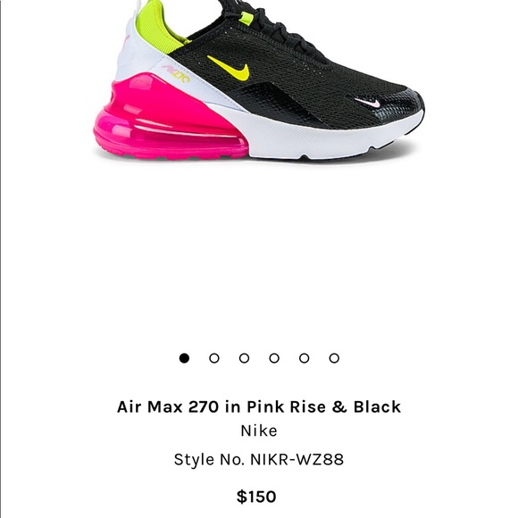 nike air max 270 black pink rise
